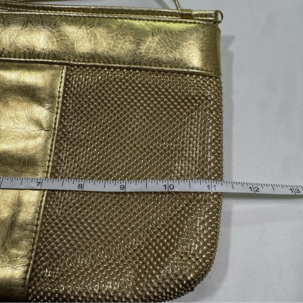 Whiting and Davis International Gold Metallic Mesh Crossbody Bag - Image 13