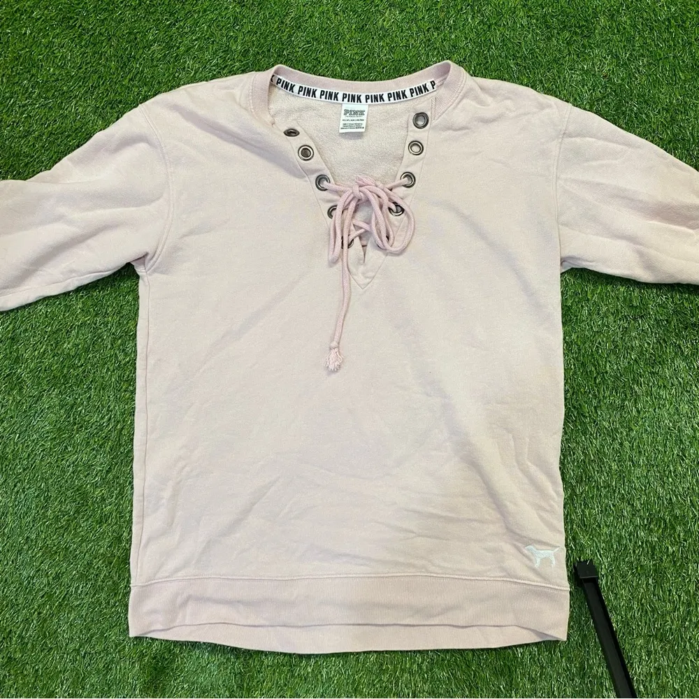 Victoria’s Secret Pink Lace Up Crewneck - Image 7