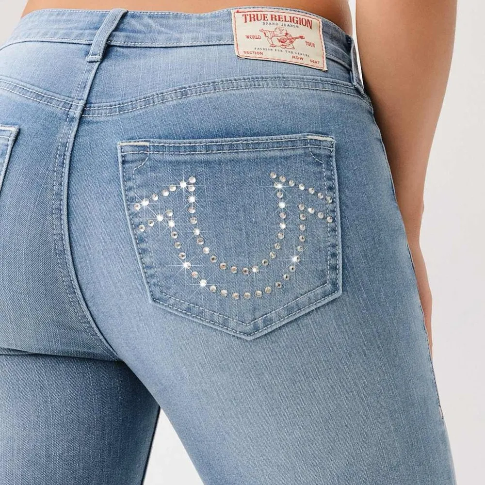 NWT  Becca Mid Rise Bootcut Crystal Horseshoe Pocket Jeans Size 29 - Image 5