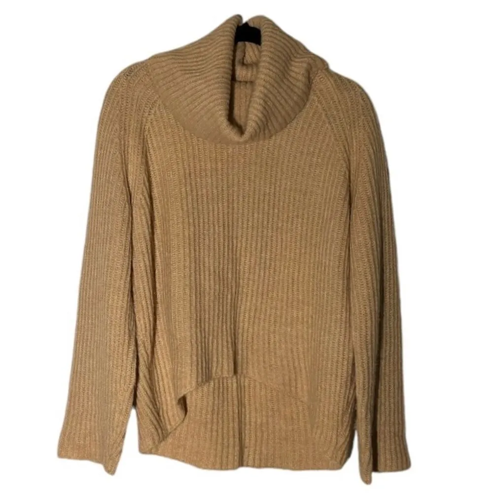 J. Crew Point Sur Mohair Wool Blend Turtleneck Tan Peach Blush Sweater Size XS - Image 2