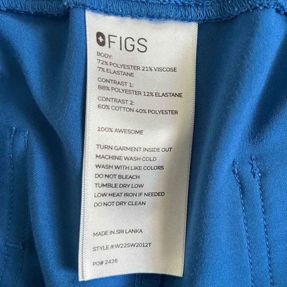 FIGS Zamora FIONx Jogger Royal Blue High Waisted Scrub Pants - Image 8