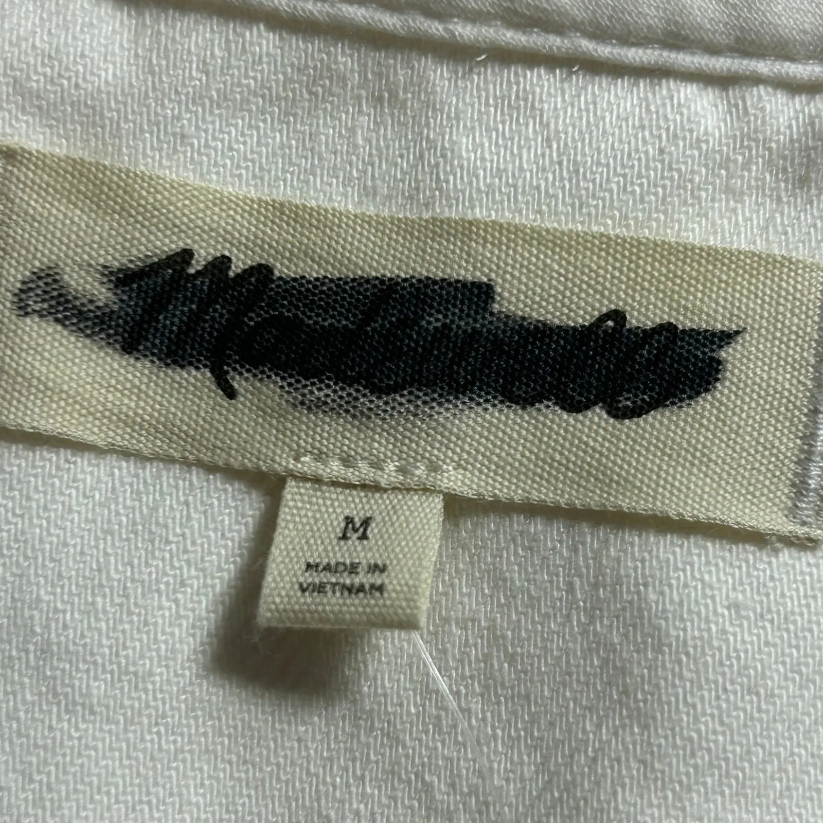 Madewell Women's Cropped Airy Denim Button Up Vest Off White M Medium New - Image 7