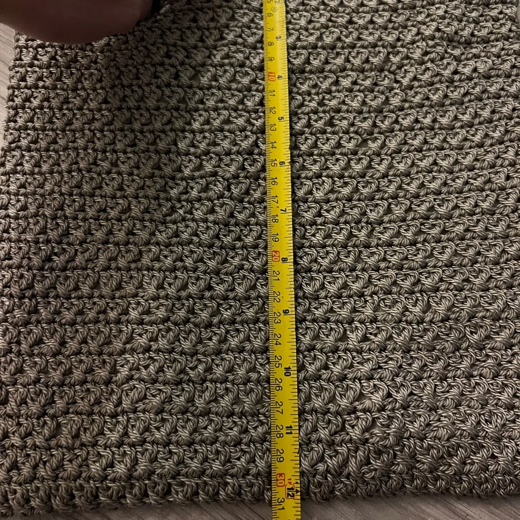 Boho Crochet Knit Hobo Bag – Neutral Taupe Shoulder Purse Minimalist Slouch Tote Tan - Image 6