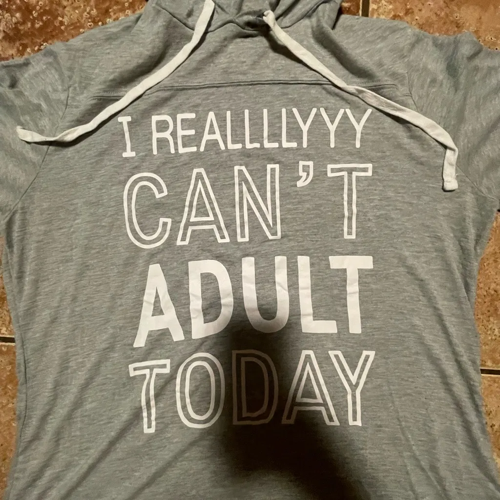 Women’s Hooded T-Shirt: size XL - Image 3