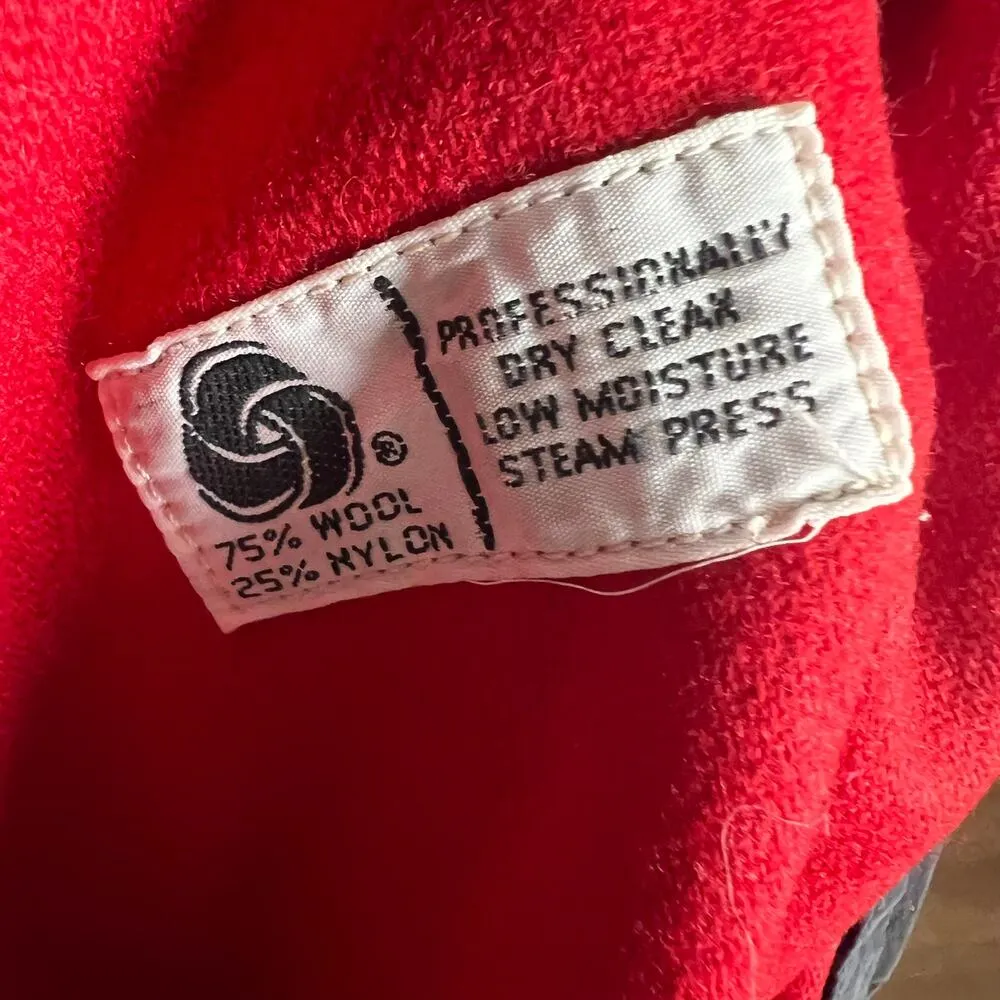 Jones New York Black Double Breasted Wool Lined Rain Trench Coat Size Large - Image 9