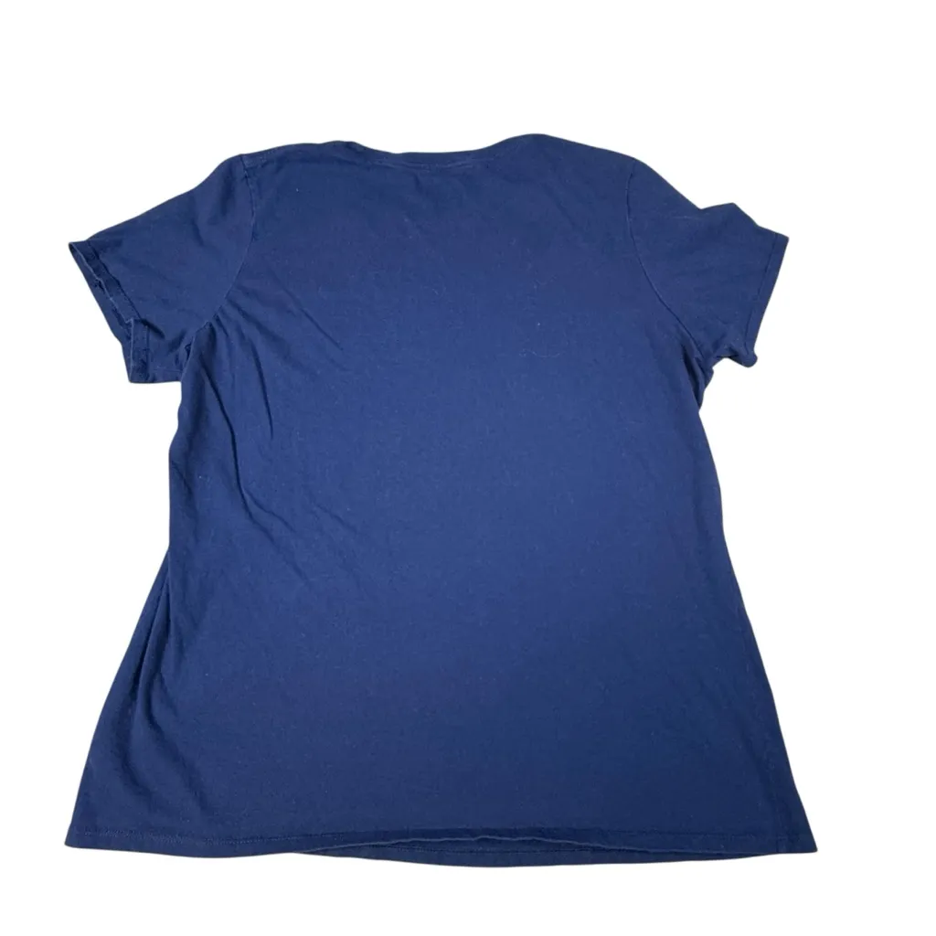 Nike Navy Blue Graphic Print Logo Short Sleeve T-Shirt Women’s Size Large - Image 4
