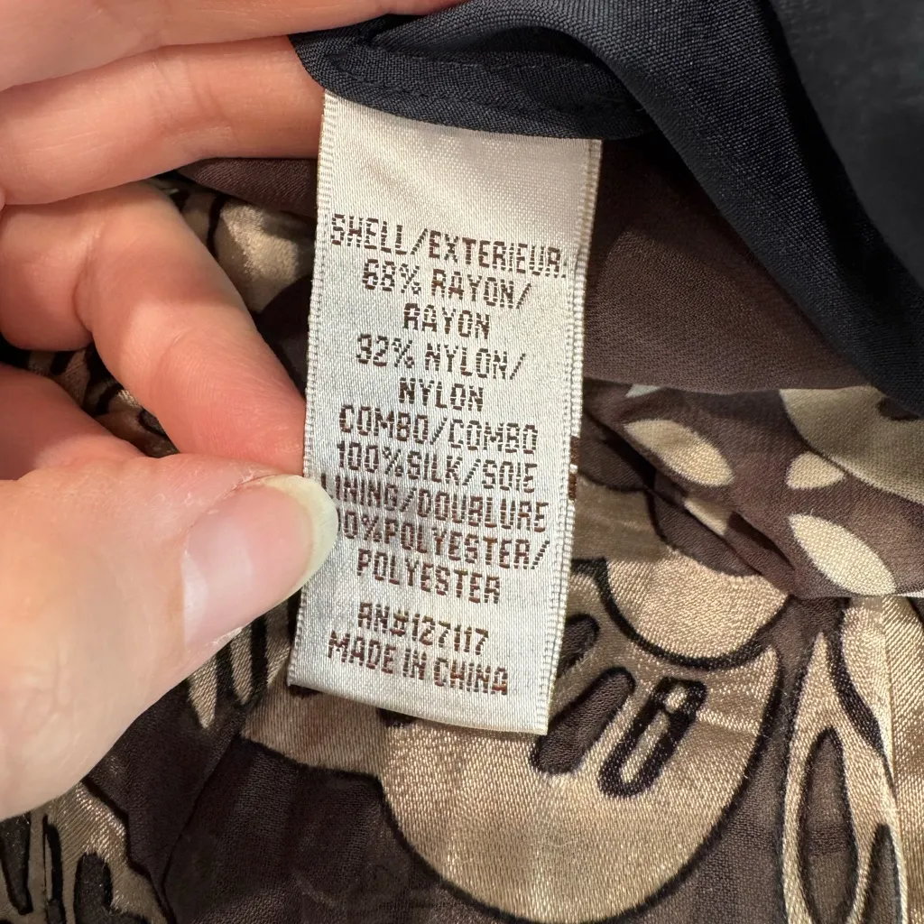 Badgley Mischka brown mermaid cut sleeveless formal dress size 6 G20 - Image 6