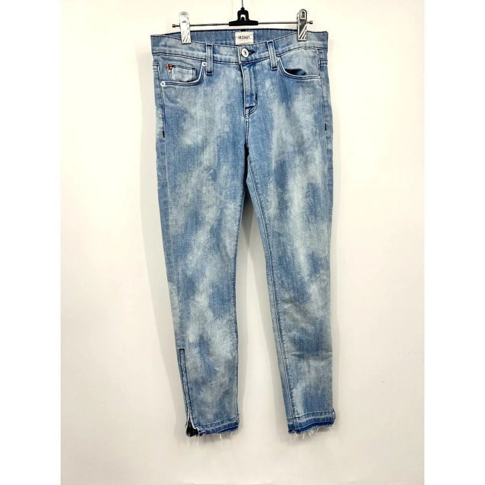 Hudson Blue Denim Pockets‎ Zipper Mid Rise Stretch Skinny Jeans Size 26 - Image 3