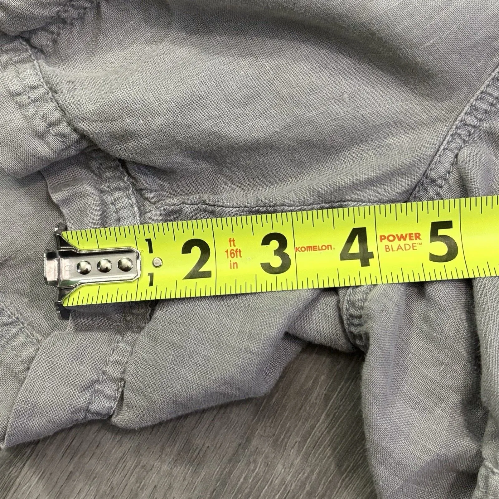 Athleta Gray Linen Shorts Women's Size 10 Cresten Cobblestone Grey Vacation - Image 7