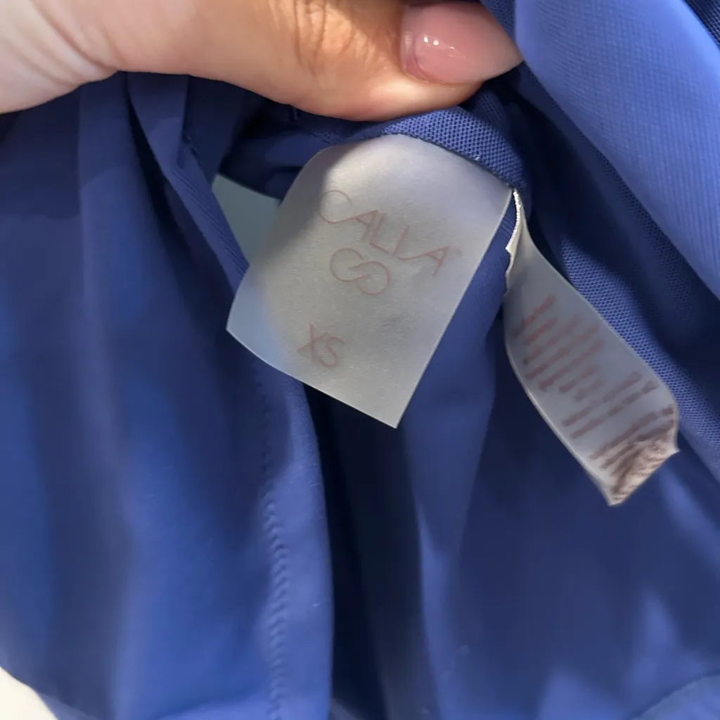 CALIA Women's High Support Cross Back Tankini Swim Top Royal Blue WSA23302 XS - Image 3