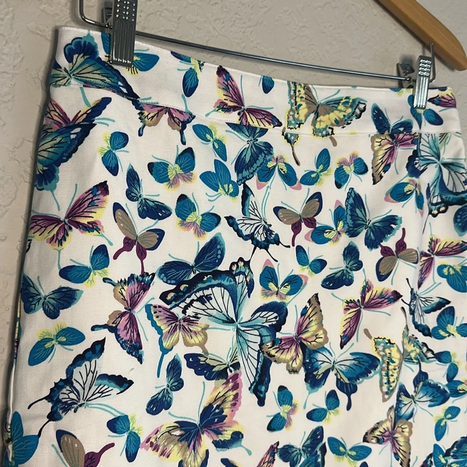 NWT Talbots Butterfly Cotton Canvas Skirt Garden Summer Lunch Errands Vacation - Image 3