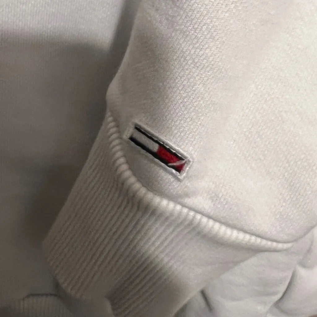 Tommy Jeans Hilfiger Crewneck Pullover Sweater Sweatshirt Y2K USA Spell Out - Image 4