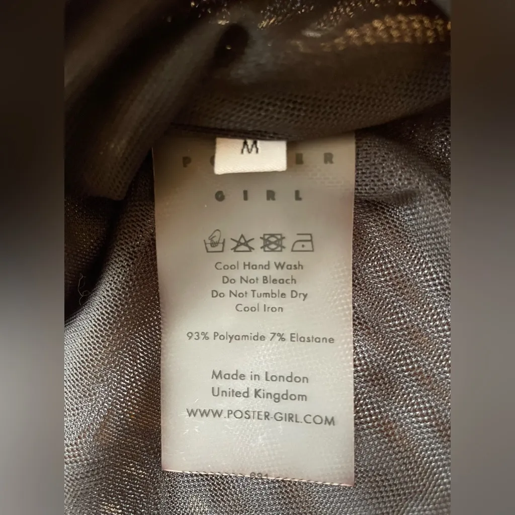 Poster Girl Power Mesh Dana crop top. Medium‎ Black - Image 8