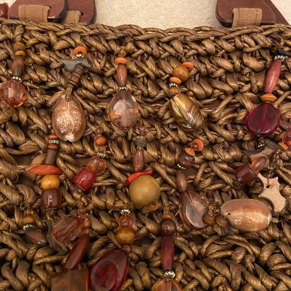 Cappelli Straworld Seashell Brown Handbag - Image 6