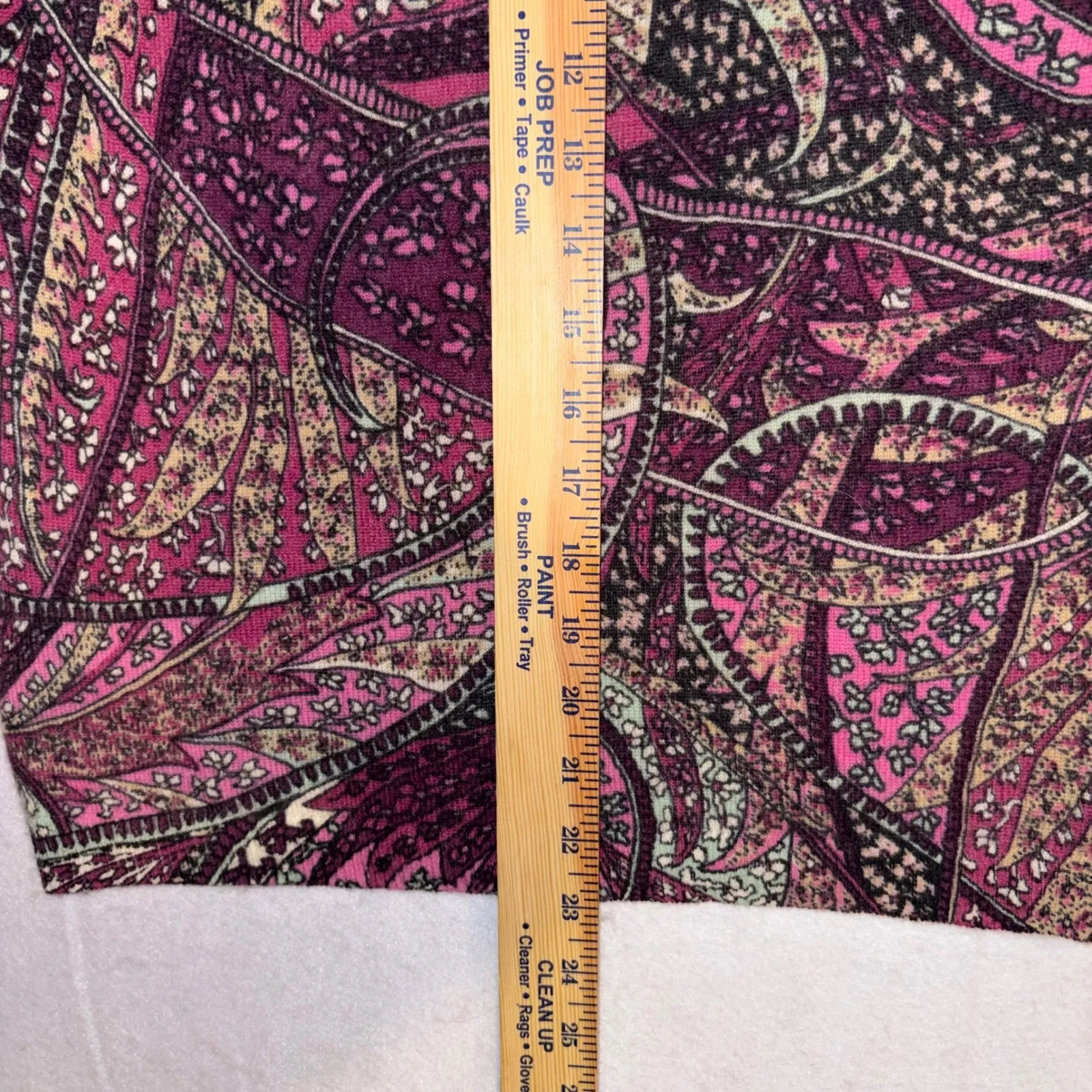 Talbots Petite Audrey Cashmere sweater purple autumn Paisley 3/4 sleeve Size SP - Image 8