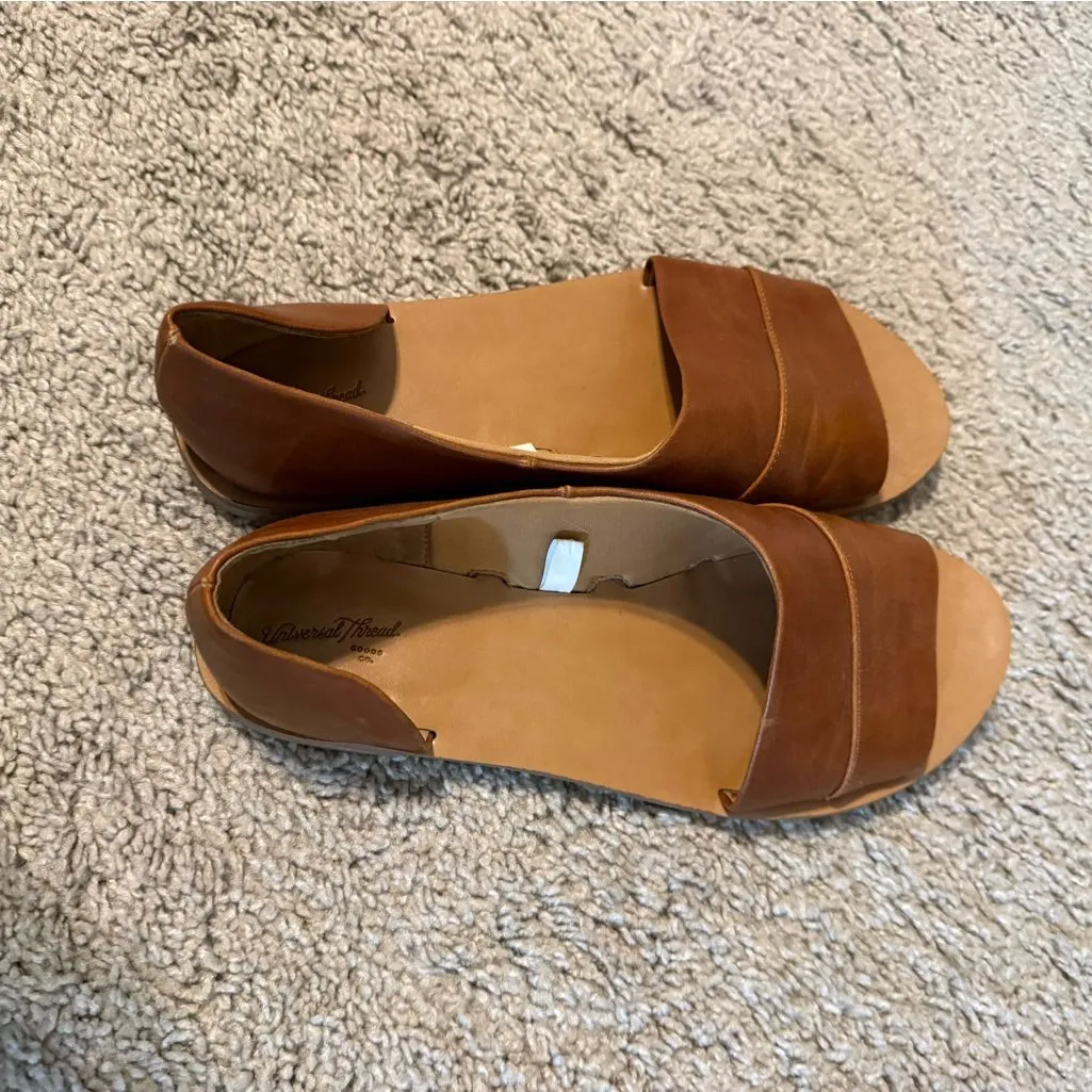 Universal Thread Tan Leather Flats - Image 2