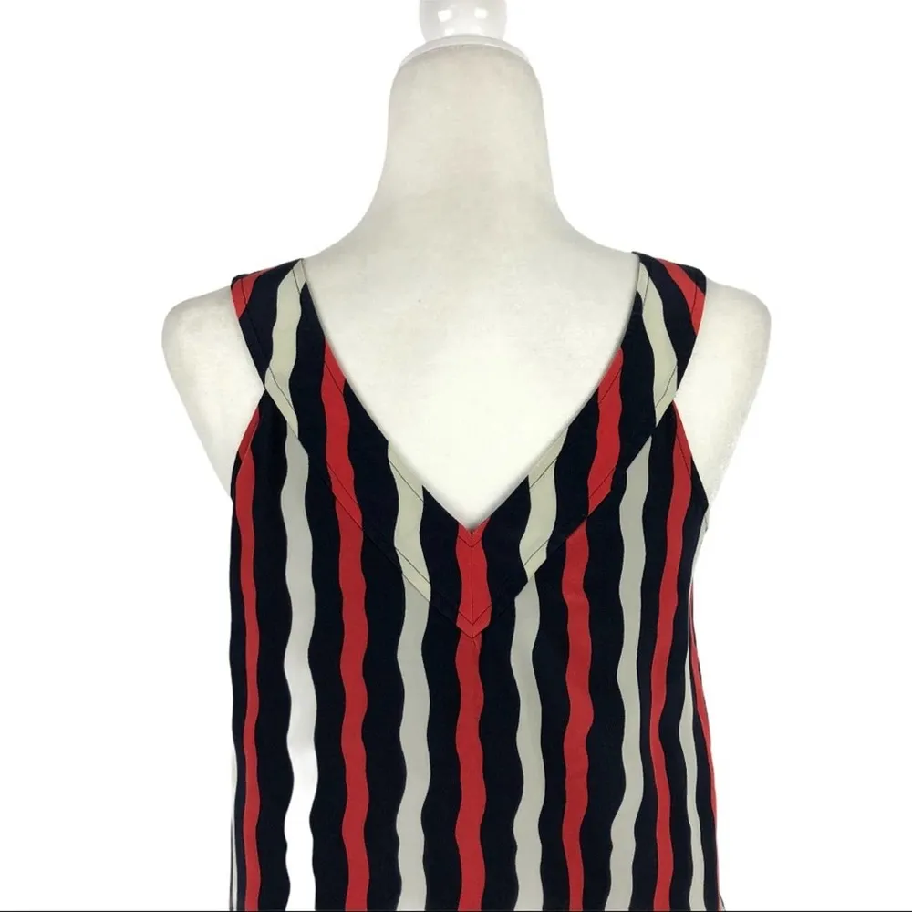 Marc Jacobs Vertical Wavy Stripes 100% Silk Dress  Size XS - Image 5