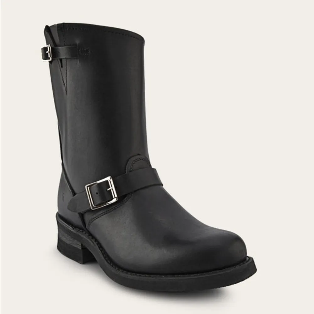 Frye | Black Leather Short Boot 6 women’s Moto Engineer‎ - Image 2