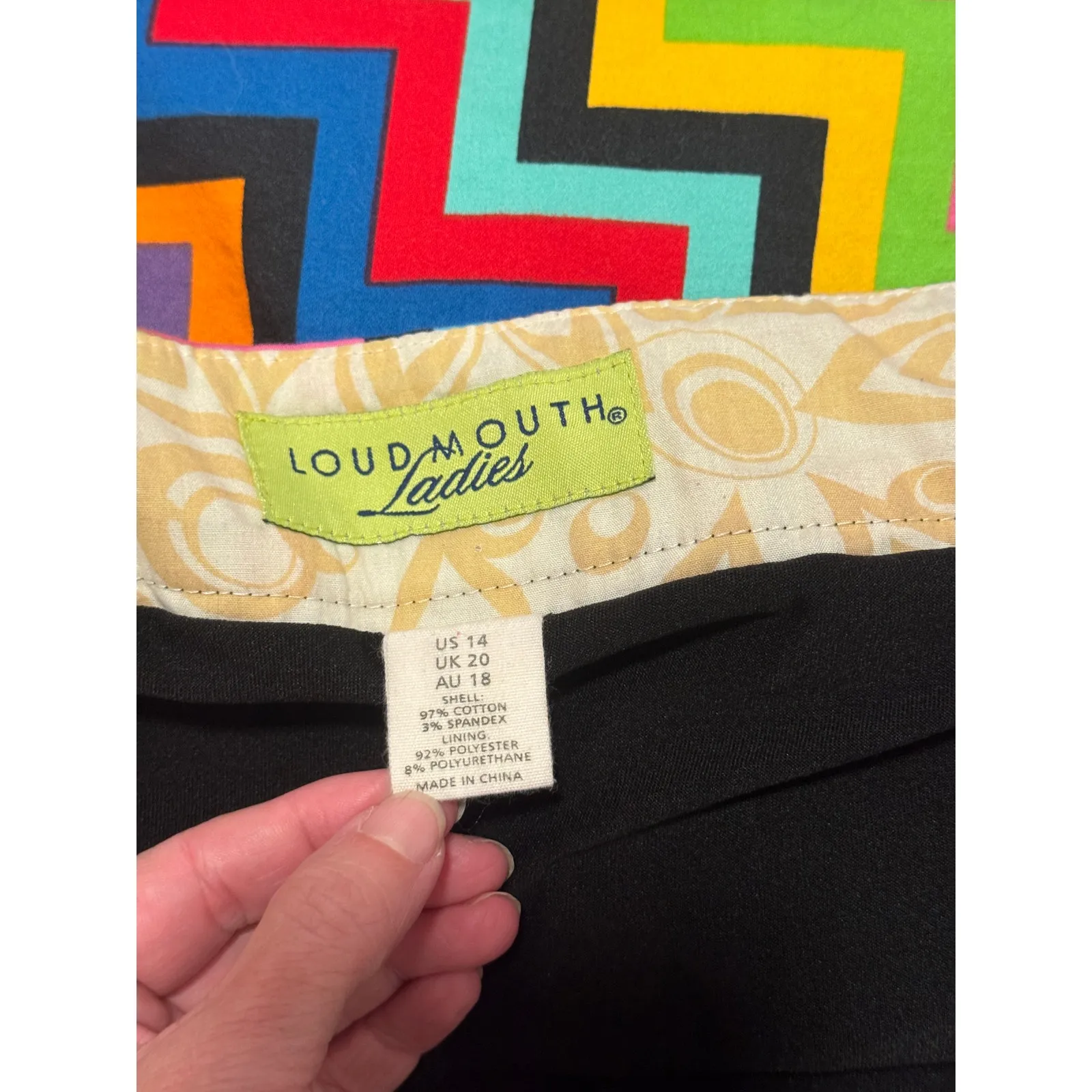 Loudmouth Ladies Golf Athletic Shorts Skirt Skort Size 14 Blue - Image 3