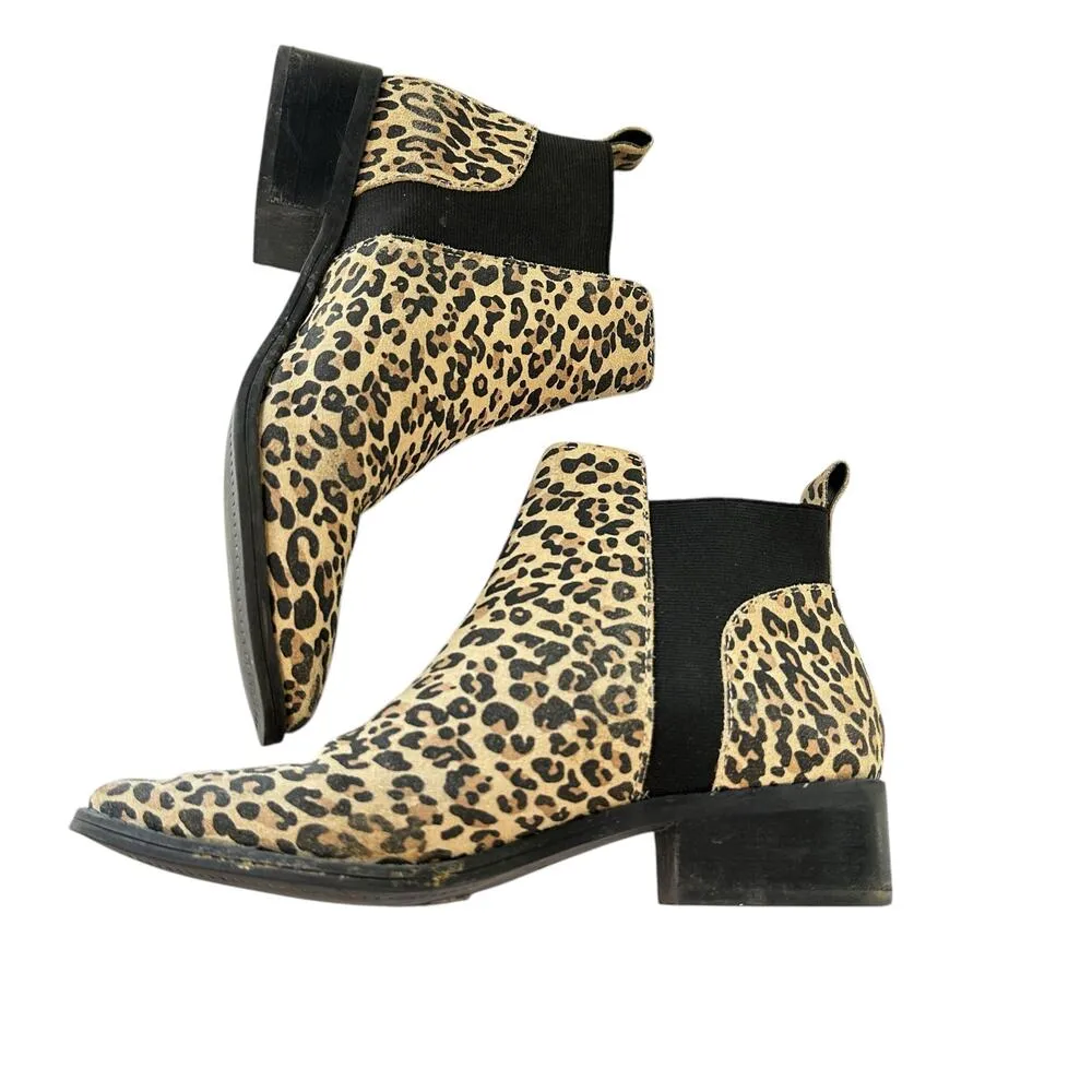 Dolce Vita women’s leather leopard print Tristan ankle booties 7.5 Brown - Image 5