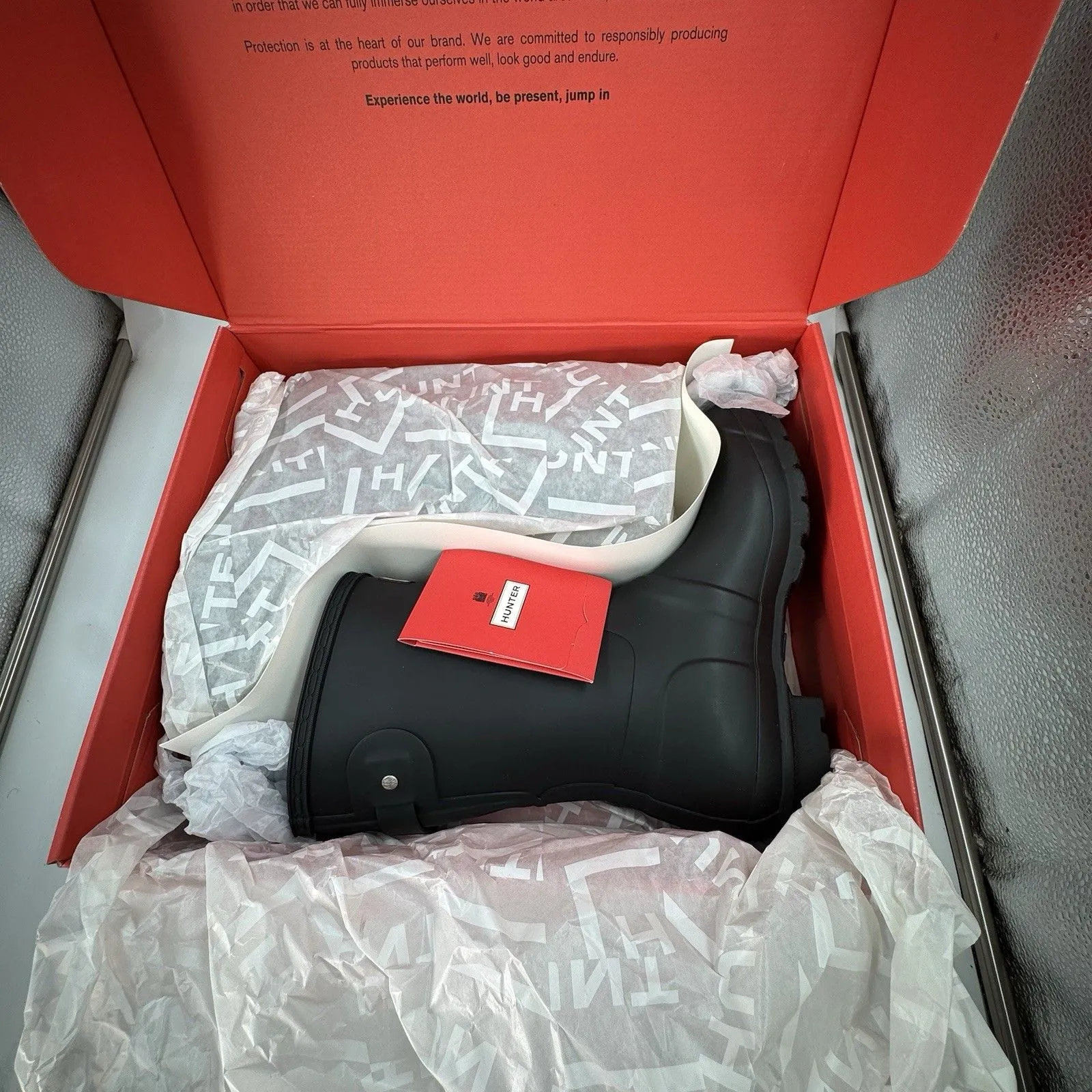 New Hunter Women's Black (BLK) Original Short Back Adjustable Rain Boots Sz 7 - Image 16