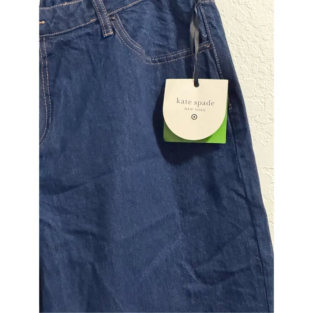 Women’s High Rise Straight Leg Wide Cuff Jeans Size 16 Kate Spade x Target NWT - Image 3