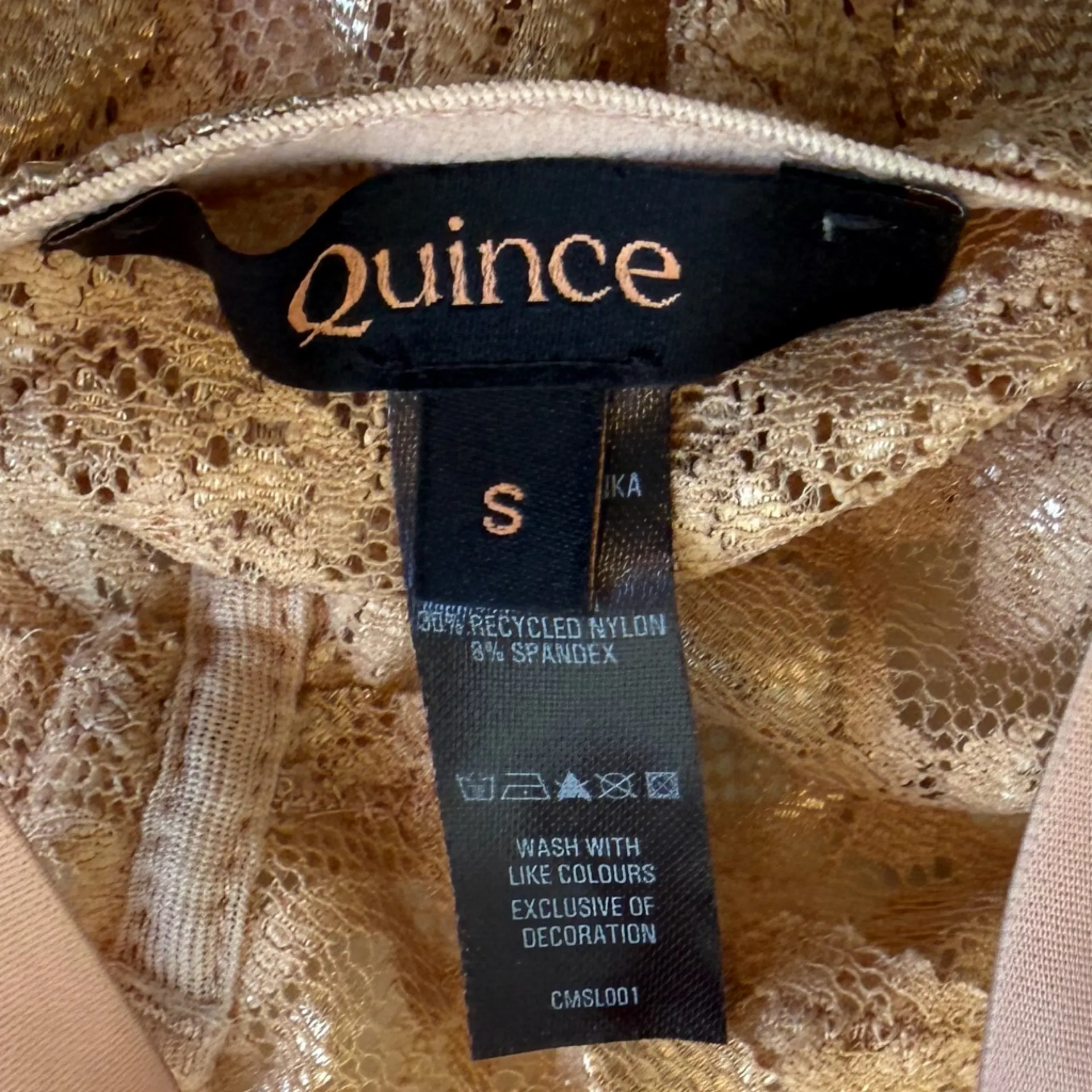 NIB Quince Women's Stretch Lace Sweetheart Bralette (2-pack) Pink & Clay Sz S - Image 7