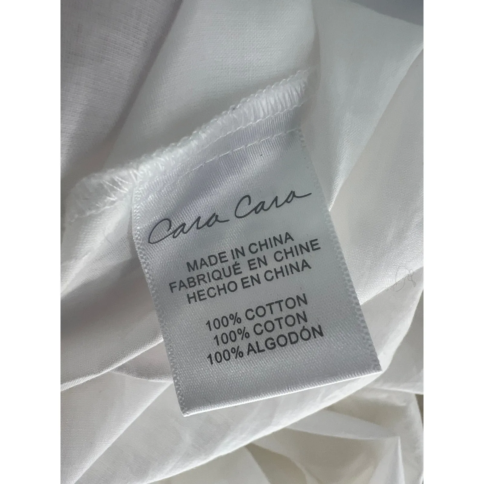 Cara Cara Hart Eyelet Dress Cotton Square Neck Mini Dress Brodererie White Size 4 - Image 13