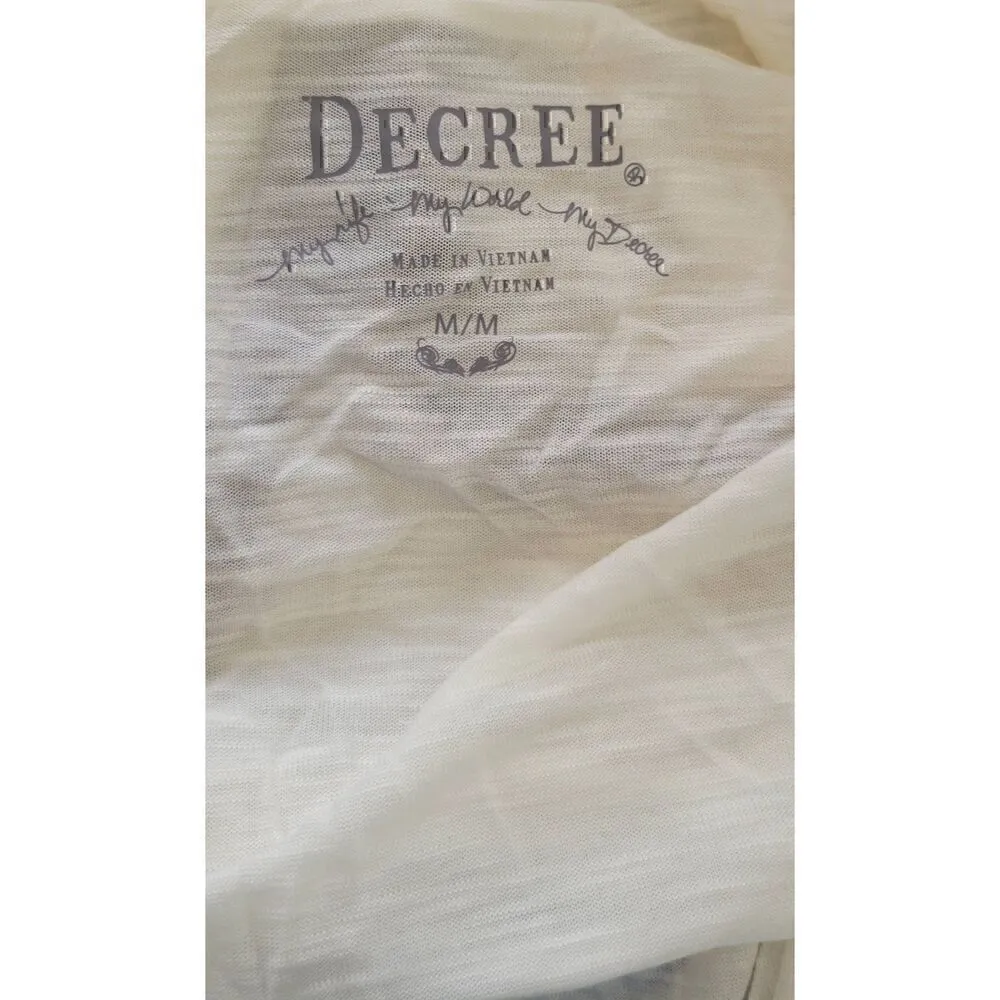 Decree Size M Open Front Cardigan With Removeable Brown Woven Belt - Image 5