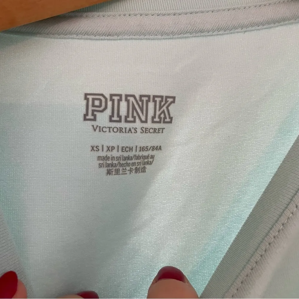 Light Blue Crop Workout Top - Image 5