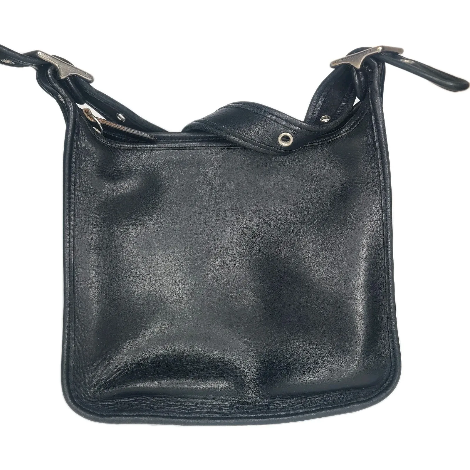 Vintage Coach Legacy Hobo‎ Shoulder Bag Purse Black Leather Top Zipper 9966 - Image 3