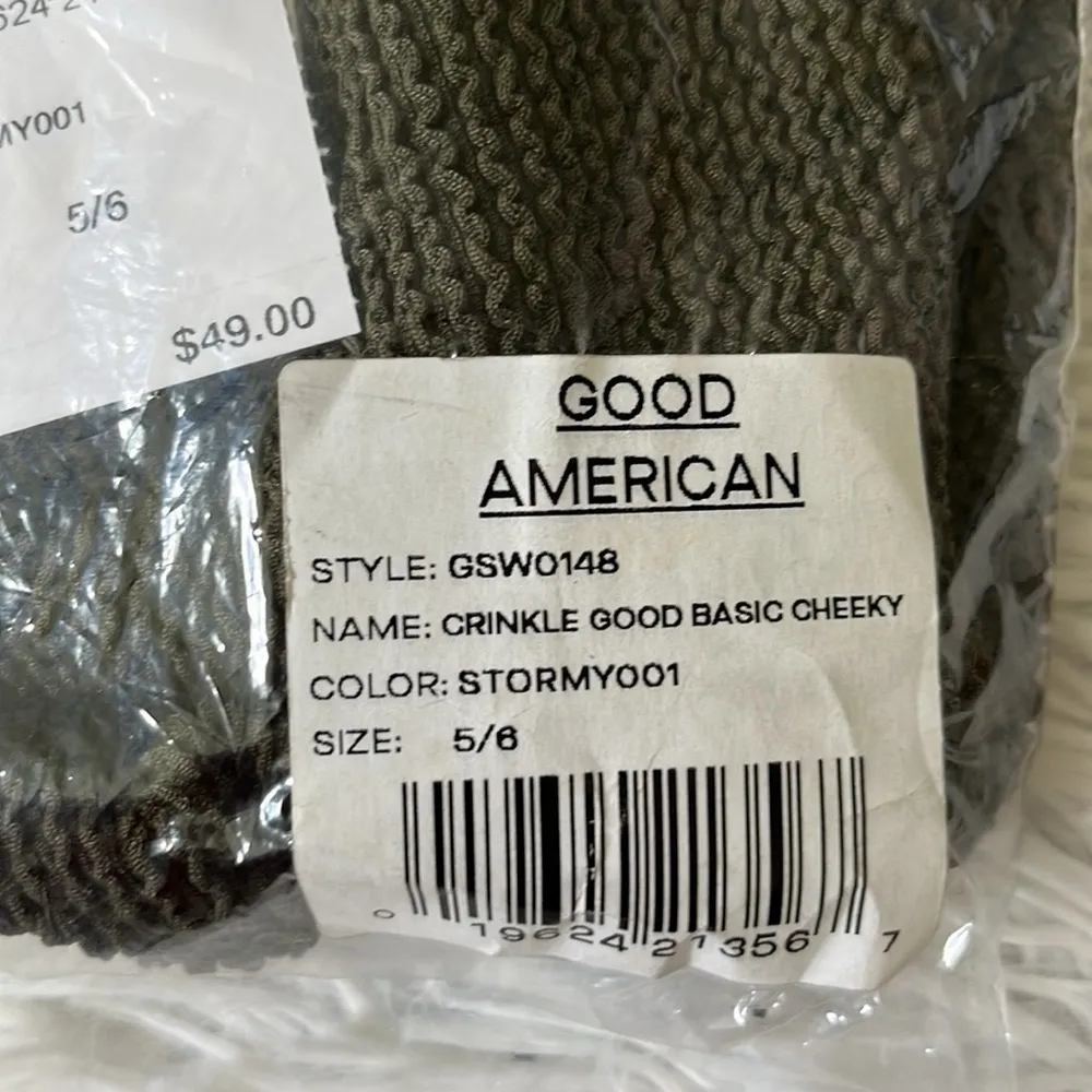 Good American Crinkle Good Basic Cheeky bikini bottom stormy001 5/6(2XL/3XL) - Image 6