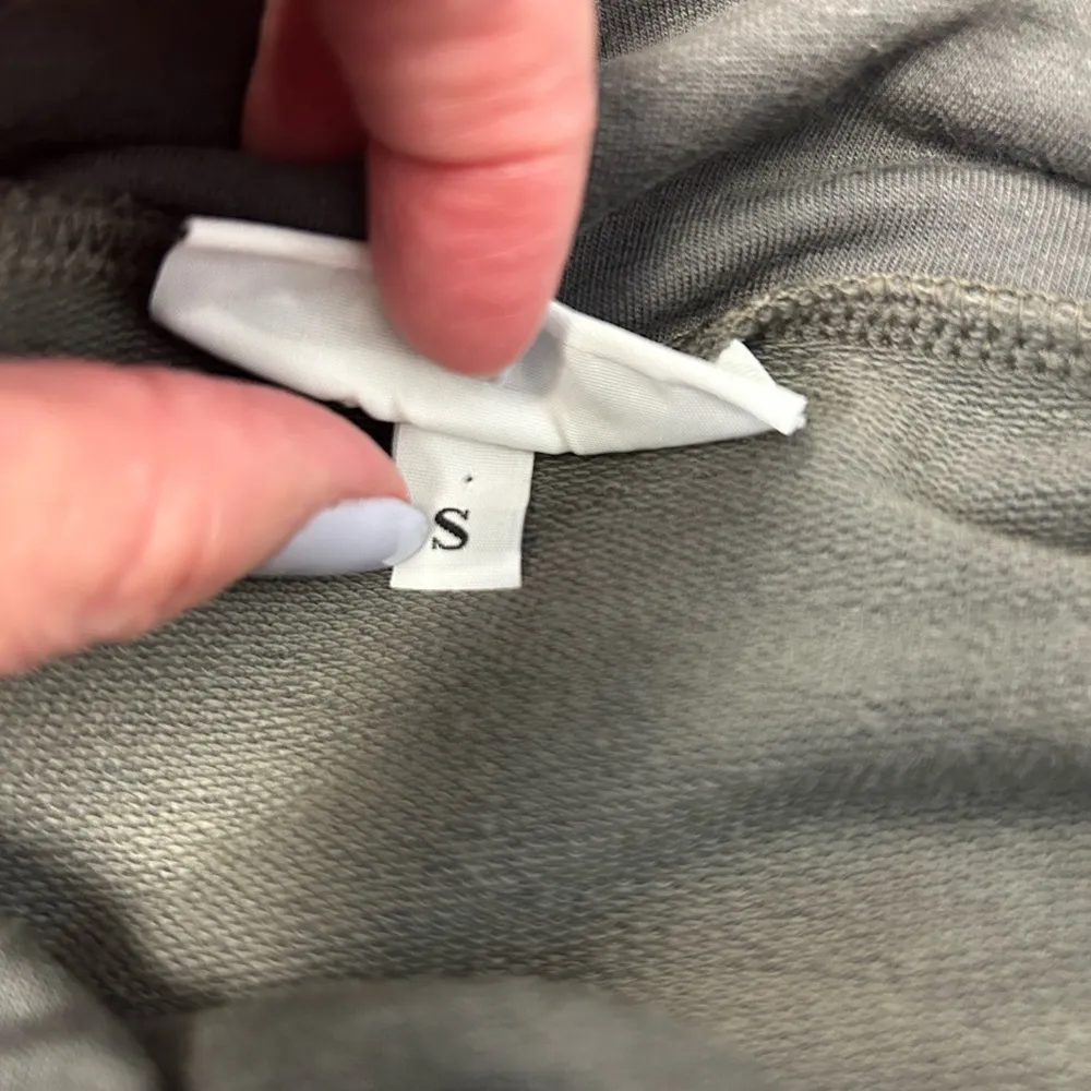 Bryn Walker Organic Cotton French Terry Blouse Stretch Size S Gray Cowl Neck - Image 7