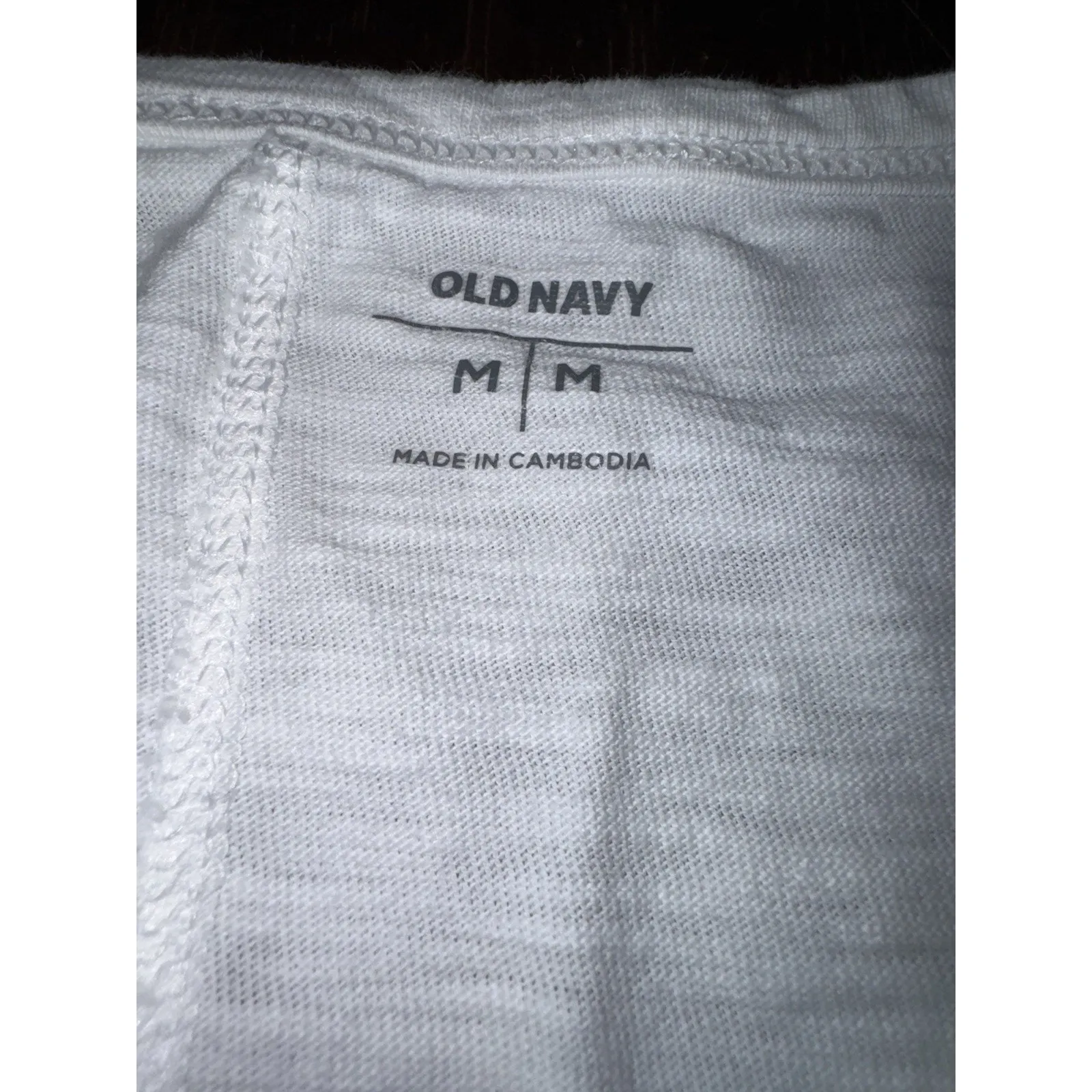 Old Navy Womens Medium White Blue Stripe Short Sleeve Pocket Top Casual Shirt - Image 2