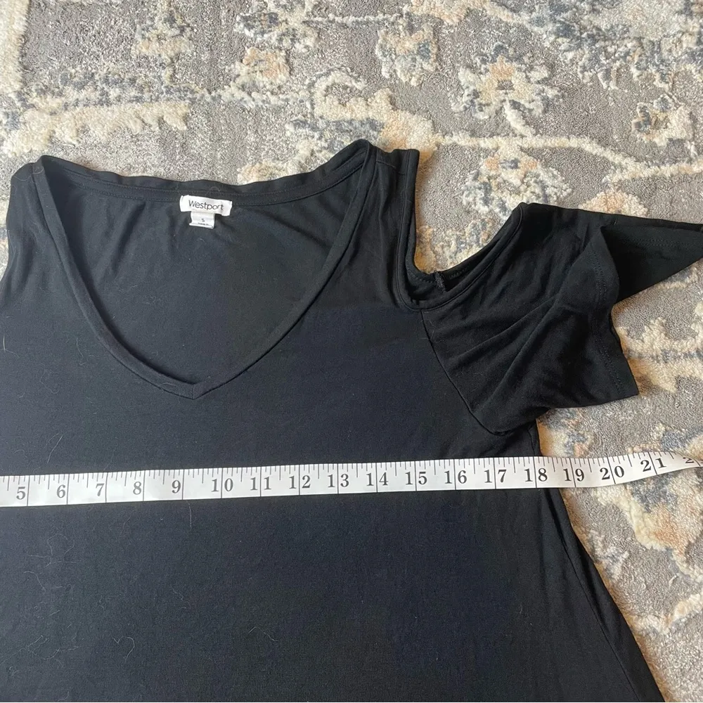 Black Cold Shoulder Women's Top - Image 4