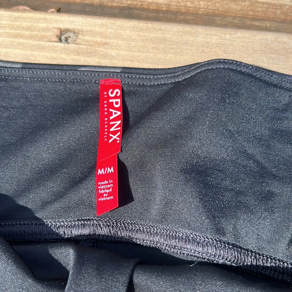 SPANX seamless legging subtle camo medium‎ faux leather womens fall  going out - Image 3