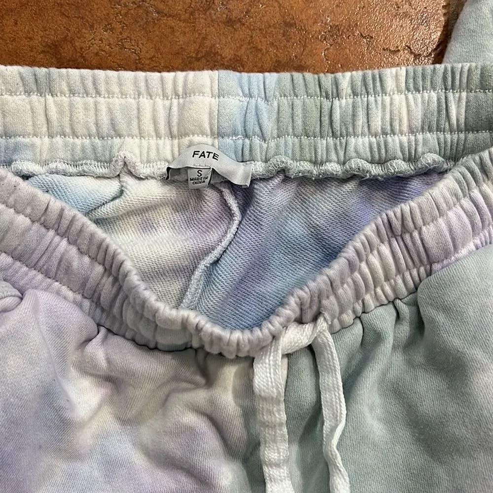 Fade Tie Dye cotton joggers size S White - Image 4