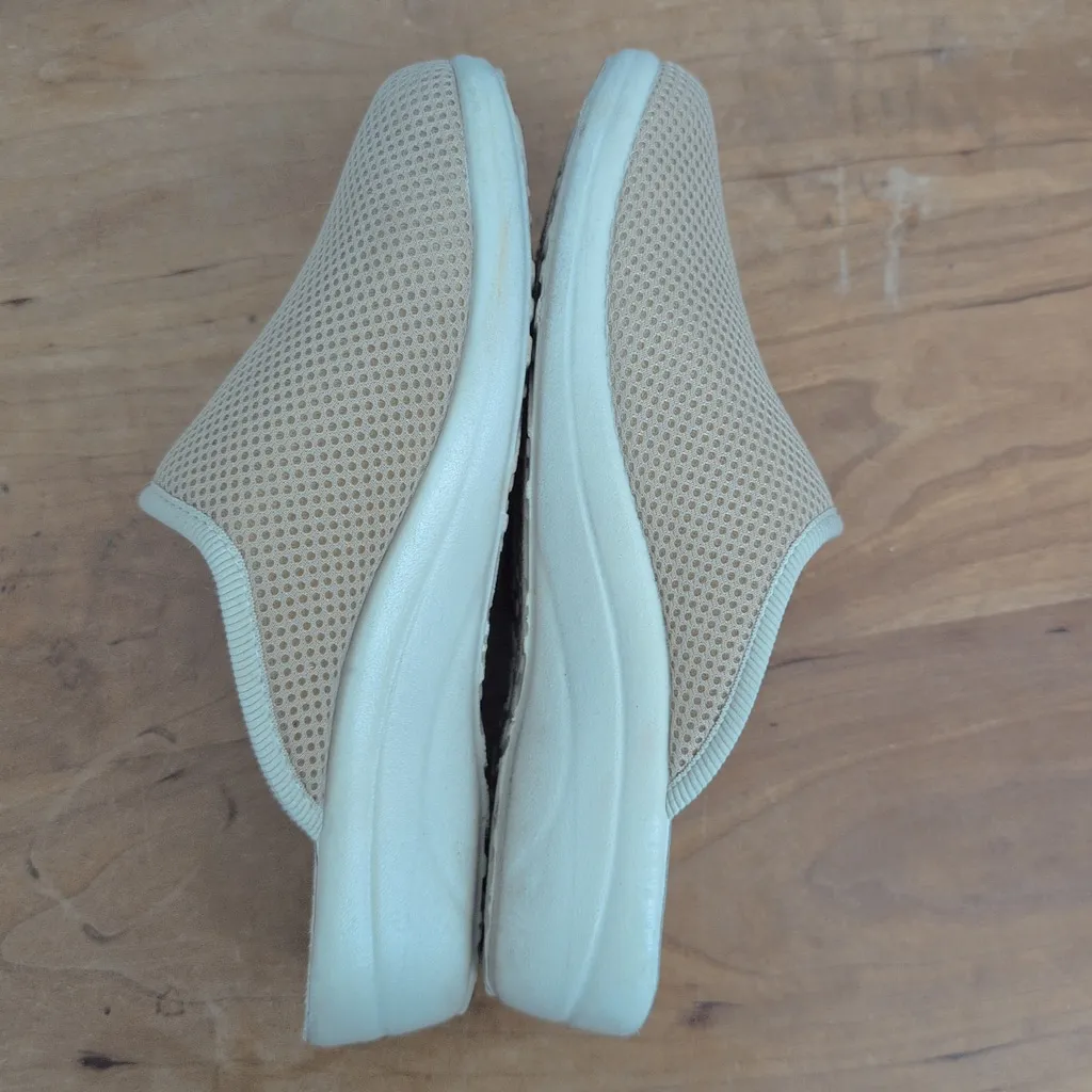 Fly Flot Italian Made Mesh Sandal Mules 40 Tan Size 9 - Image 7