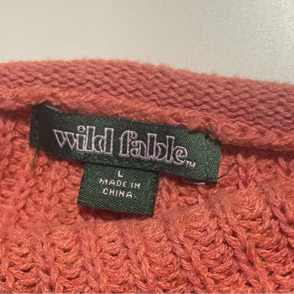 Wild Fable Coral Crew Neck Sweater - Image 3