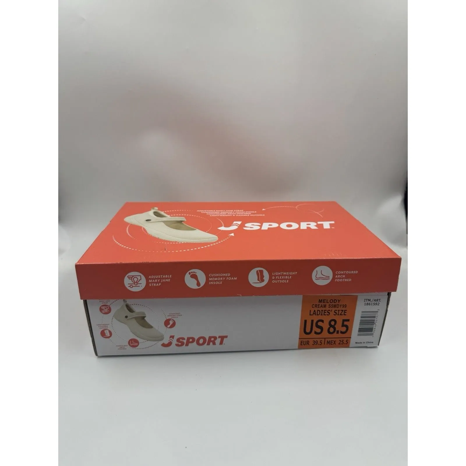 Jsport Womens Shoes Beige Mary Jane Memory Foam Contoured Arch Lightweight 8.5 - Image 15