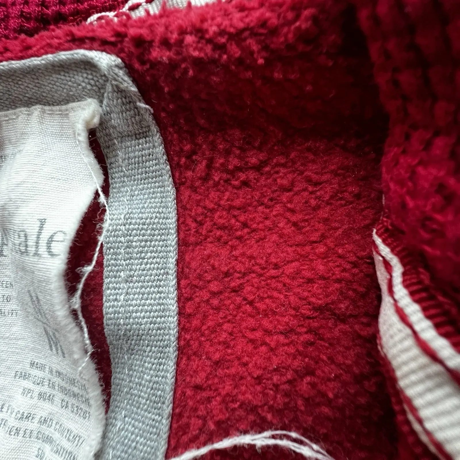 VTG Aeropostale Hoodie Shirt Women Med Red Spell Out Embroidered Full Zip Casual - Image 7