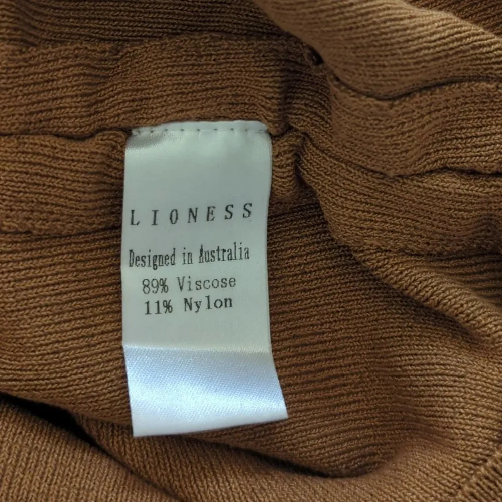 Lioness Womens Sheath Sweater Dress Camel Brown‎ Sleeveless S - Image 8