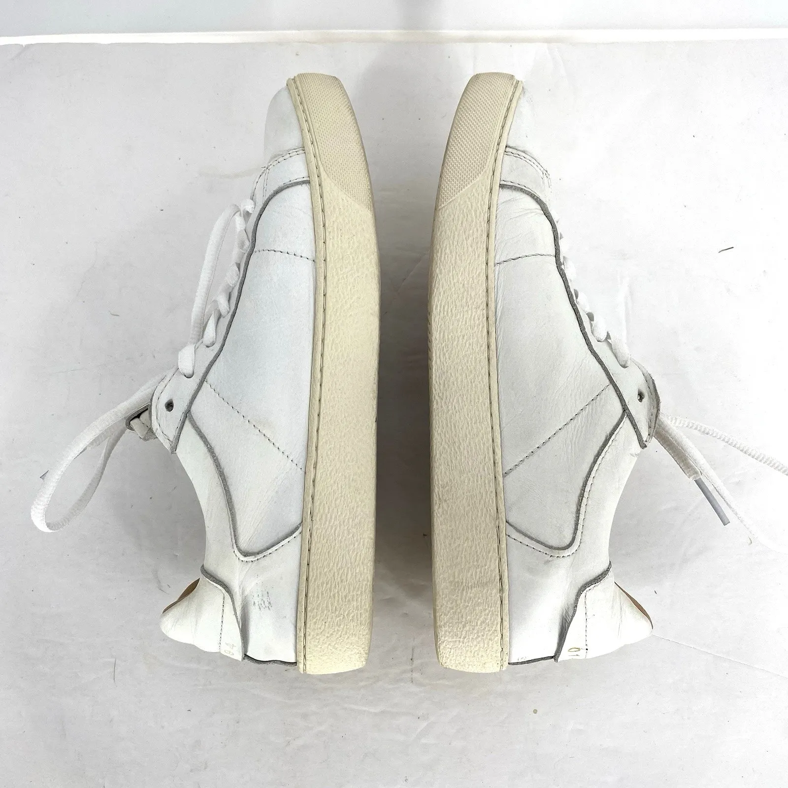 AllSaints Sheer Low Top Round Toe White Leather Sneaker Women's Size EU 37 US 7 - Image 5