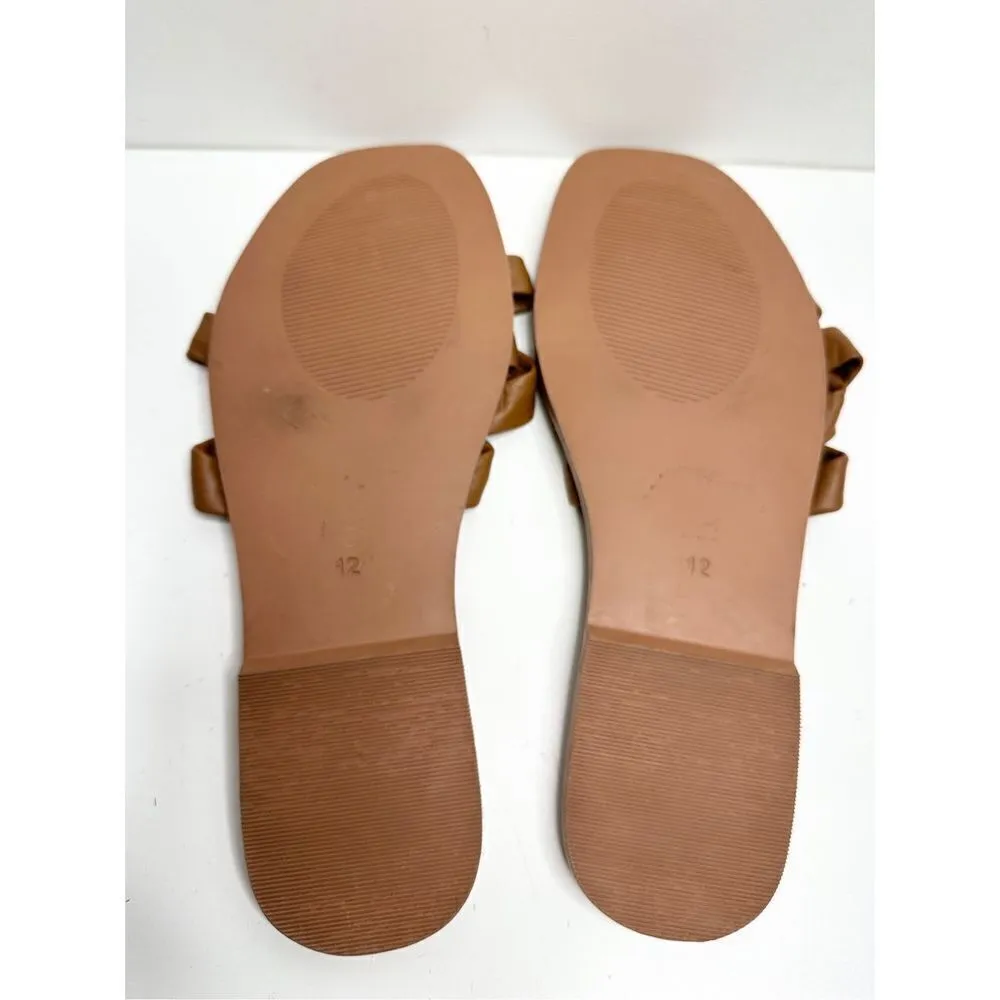 Crevo Sandals Womens Size 12 Brown Leather Slip‎ On Slides - Image 7