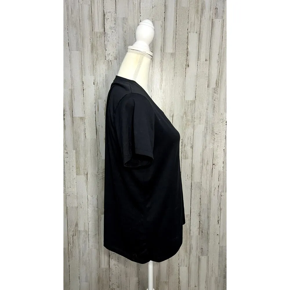 Under Armour Women's Large Black V-Neck Short Sleeve Casual T-Shirt - Image 3