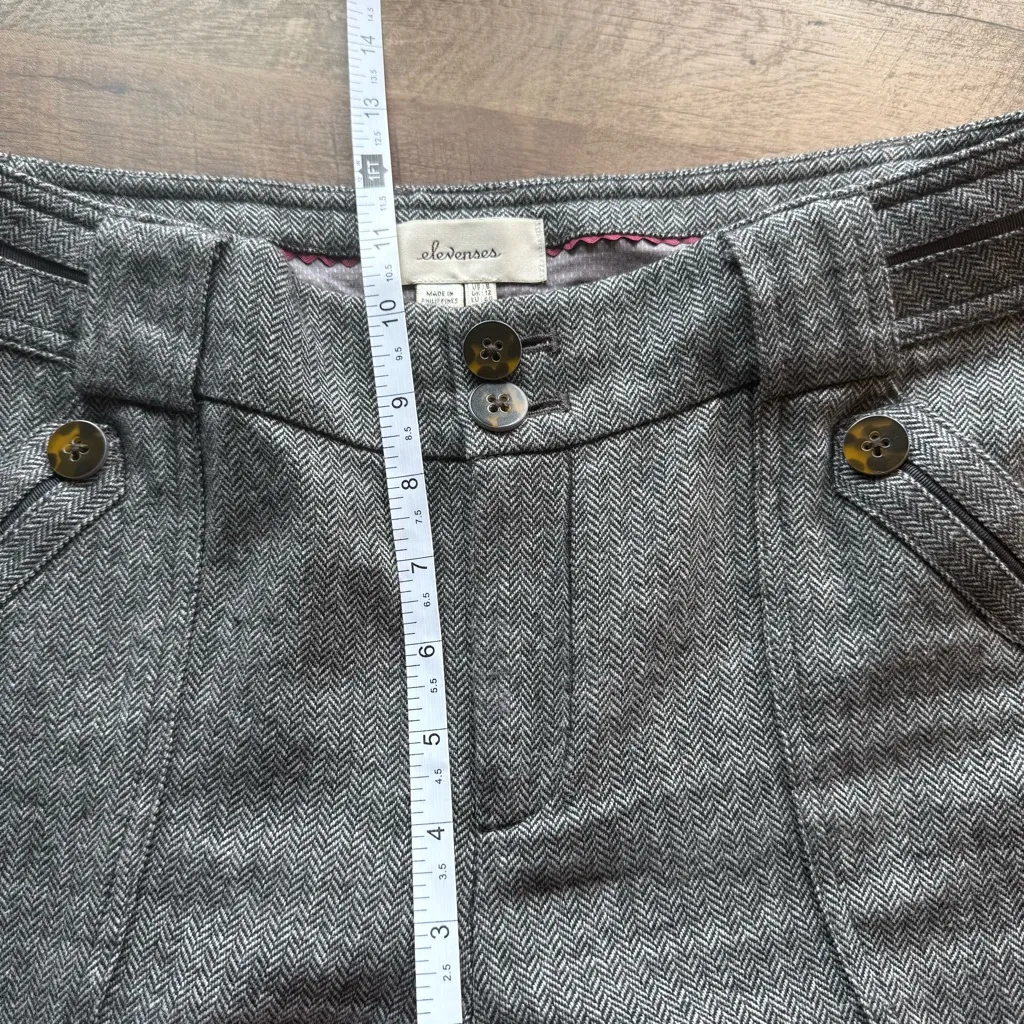 Elevenses Tweed Herringbone Wide Leg Pants Alpaca Blend Anthropologie Womens 8 M - Image 10