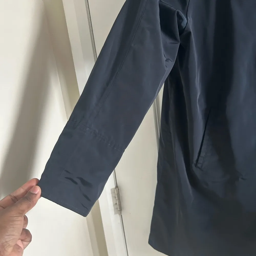 Jane Post Black Long Hooded Rain Coat Size L Size L - Image 4