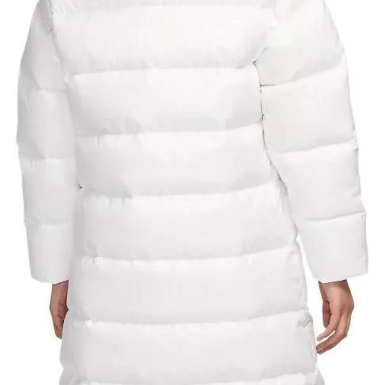 Nike Therma-FIT Long White Duck Down Puffer Coat Women’s Sz 1X Hooded Full Zip - Image 5