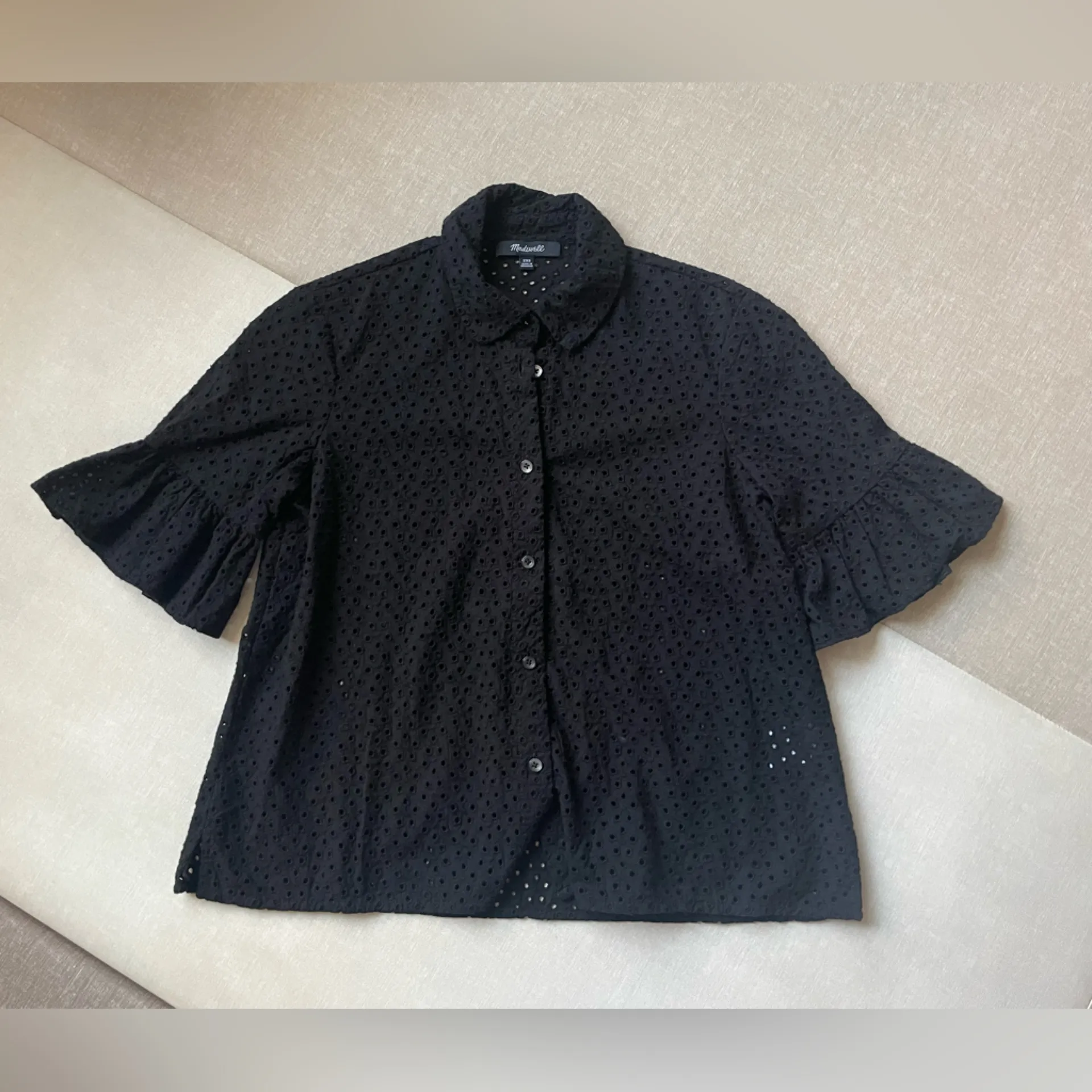 Madewell Eyelet Bell-Sleeve Shirt - Image 11