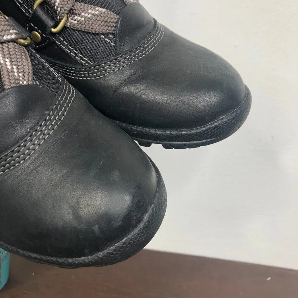 Timberland Mount Hope Mid Waterproof Lace Up Black Faux Fur Winter Boots Size 6 - Image 3